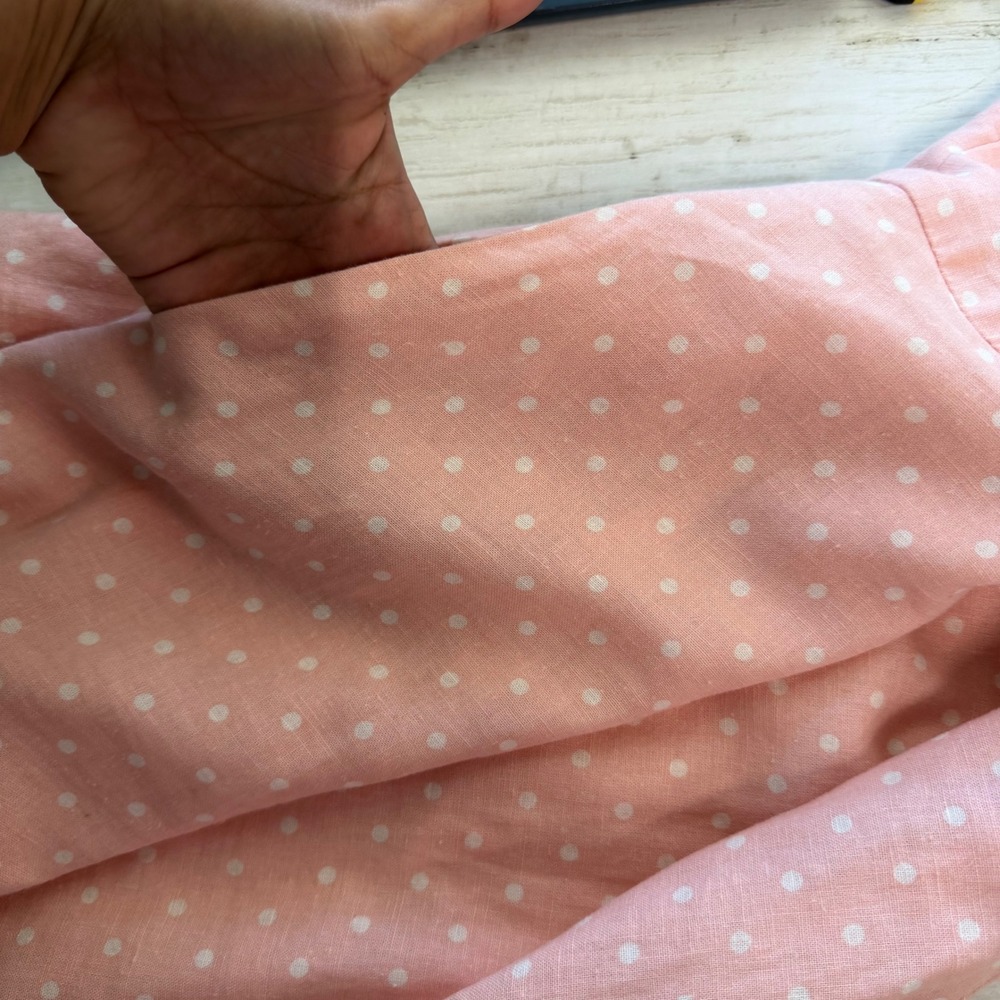 Gal Meets Glam Dress Women 8 Polka Dot Cottagecore Feminine Romantic Linen Blend - Picture 13 of 15